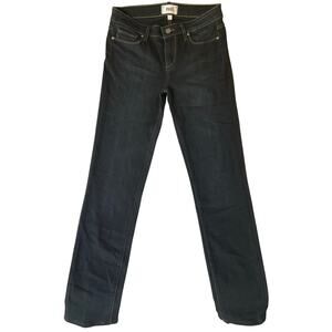 Paige Women Skyline Skinny Jeans size 28 Dark Blue Mid Rise Stretch Boot Cut